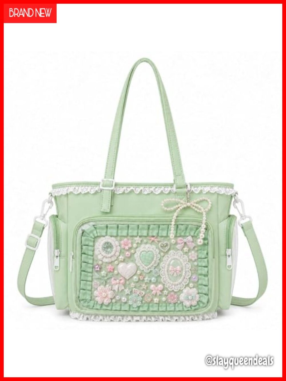 Kawaii Ita Crossbody Tote Bag Pin Display Messenger Lolita Anime
